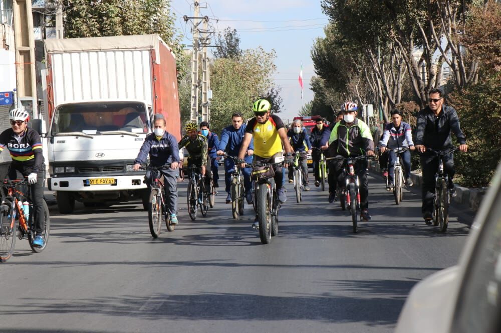 همایش دوچرخه سواری در فردیس برگزار شد